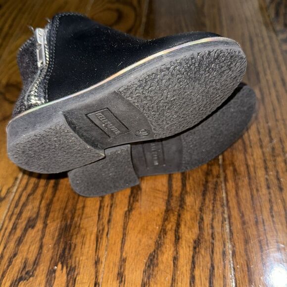 Kelly & Katie Black Glitter Ankle Boots with Side Zipper 6 - Picture 7 of 8